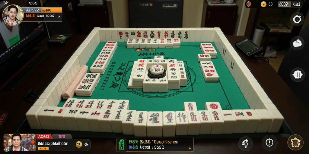 Tampilan menarik dari gameplay ADG62 dengan grafis Mahjong yang menawan.