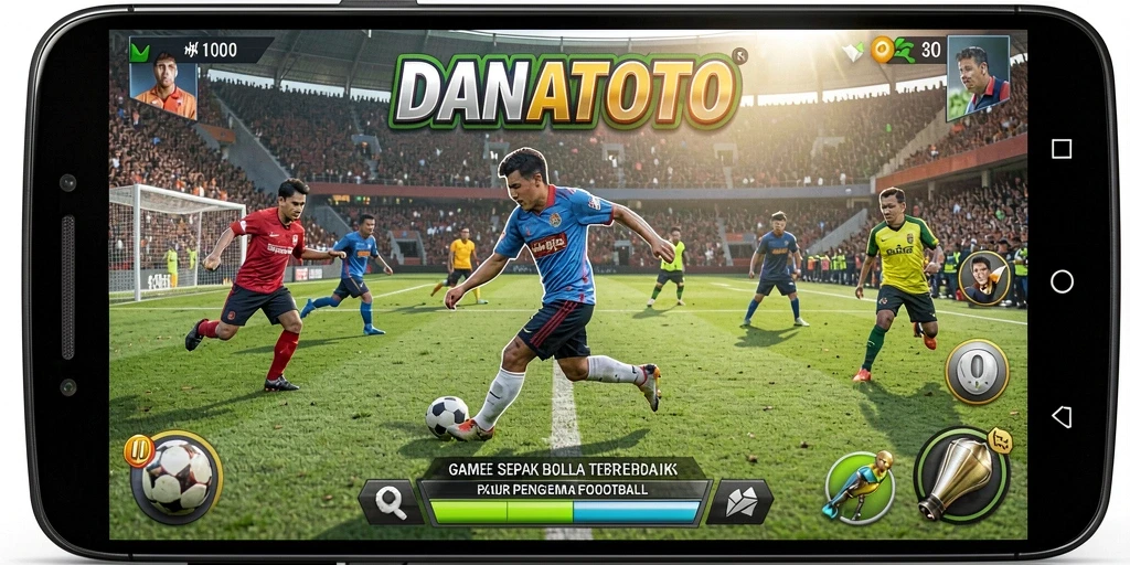 Tampilan gameplay <strong>DANATOTO</strong> yang mendebarkan di lapangan sepak bola.