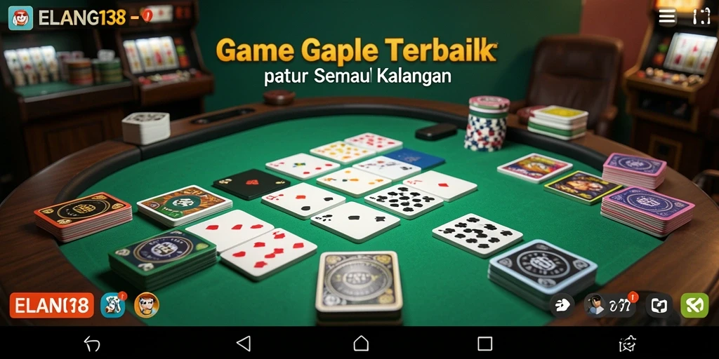 Screenshot utama ELANG138 menampilkan gameplay Gaple yang seru.
