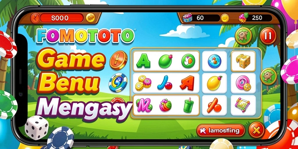 Tampilan gameplay seru di FOMOTOTO dengan suasana Bingo yang menarik.