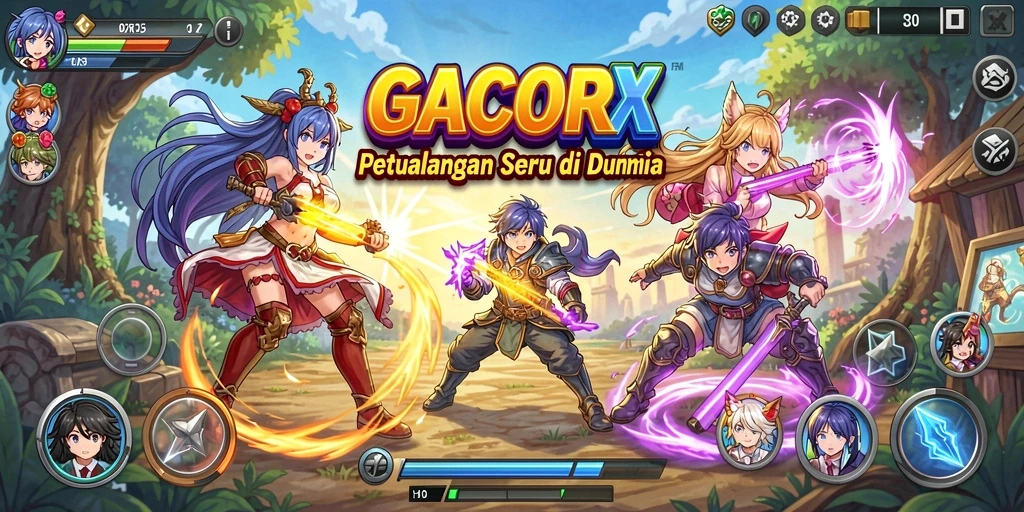 Tampilan gameplay GACORX yang menawan dan interaktif.