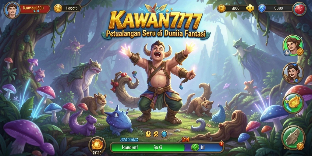 Tampilan gameplay KAWAN777 dengan dunia petualangan yang menakjubkan.