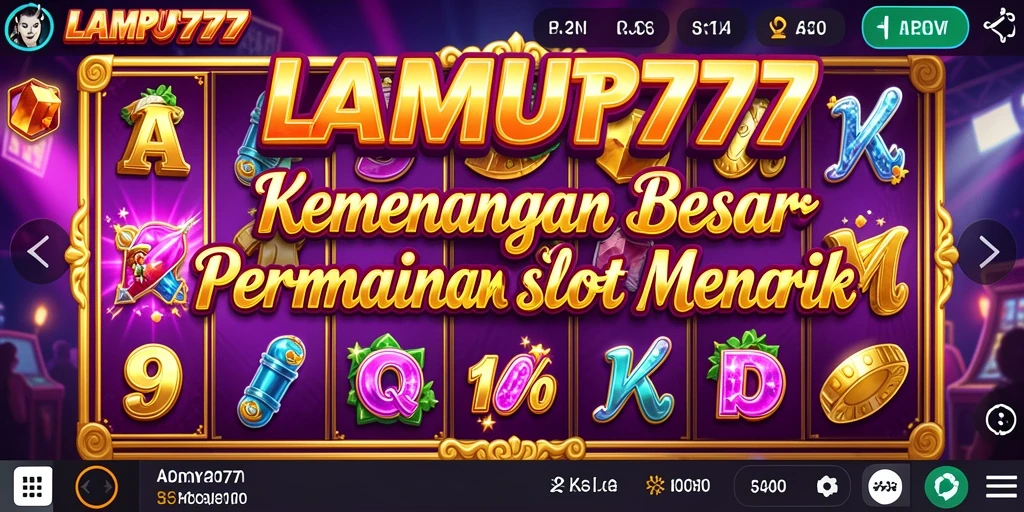 Tampilan menarik gameplay Slot LAMPU777 yang penuh warna.