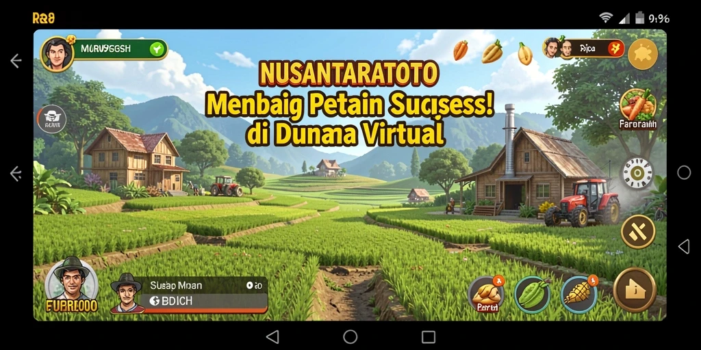 Screenshot utama NUSANTARATOTO menampilkan petani yang merawat ladangnya.