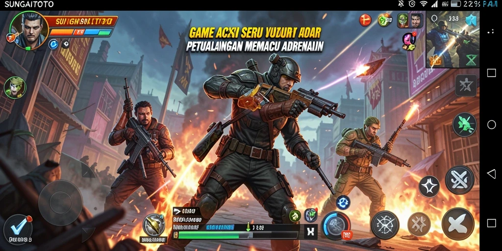 Screenshot gameplay SUNGAITOTO menampilkan aksi mendebarkan dan grafis luar biasa.