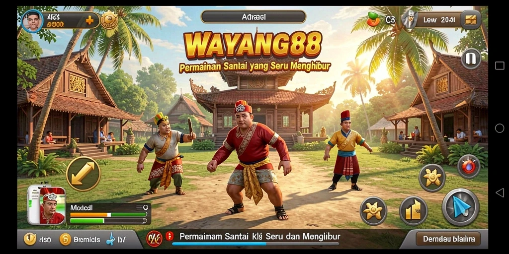 Tampilan gameplay WAYANG88 yang seru dan penuh warna.